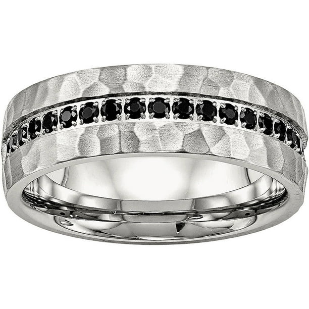 Bridal Wedding Bands Decorative Bands Stainless Steel Polished Hammered and Grooved 6.00mm Band Size 7.5 Bridal Wedding Bands Decorative Bands Stainless Steel Polished Hammered and Grooved 6.00mm Band Size 7.5